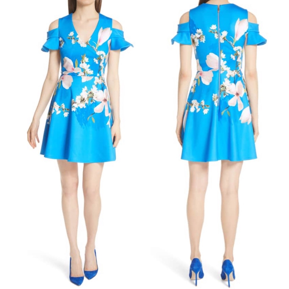 ❌SOLD❌💲🔻TED BAKER Ambre Harmony Cold Shoulder Dress